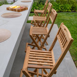 Emmett Natural Teak Indoor/Outdoor Folding Bar Stool