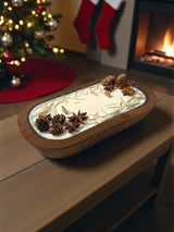 Cedar & Frankincense -- Wood-Wick Christmas Dough Bowl Candles -- by Moon Water Apothecary