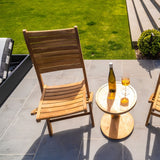 Naples Natural Teak Outdoor Patio Folding Chair