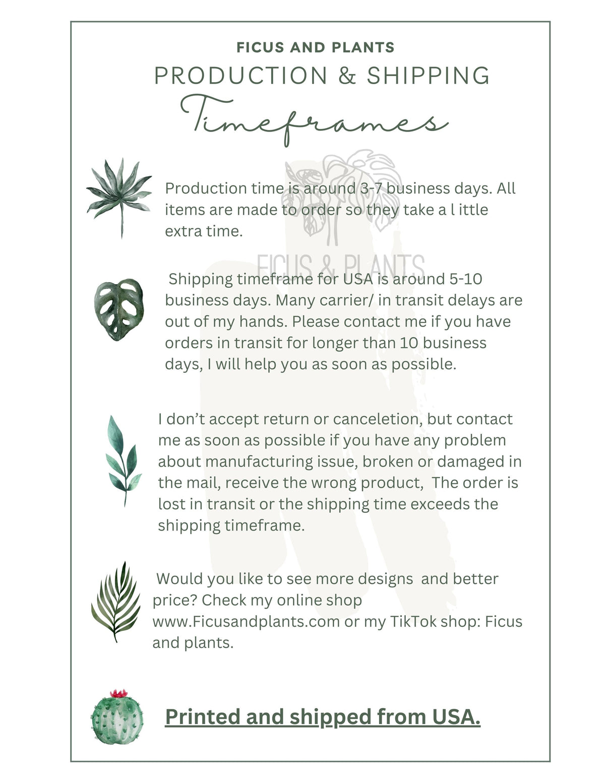 Botanical Throw Blanket With Plants, Fern Leaves Blanket