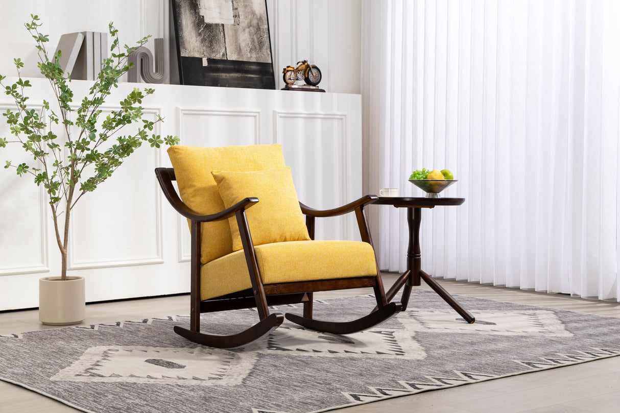 Mid Century Modern Accent Chairs Comfy Upholstered Glider Arm Chair