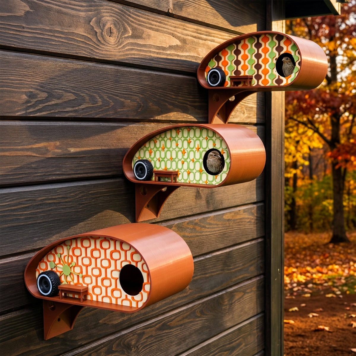 ADG42 Mid-Century Birdhouses | Retro RV Park Collection