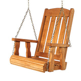 Heavy Duty Outdoor Wood Swing Chair - Cedar Clearcoat