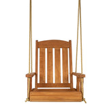 Amish Casual Heavy Duty Outdoor Wood Swing Chair in Cedar Stain