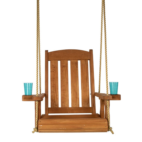 Heavy Duty Outdoor Wood Swing Chair - Cedar Clearcoat