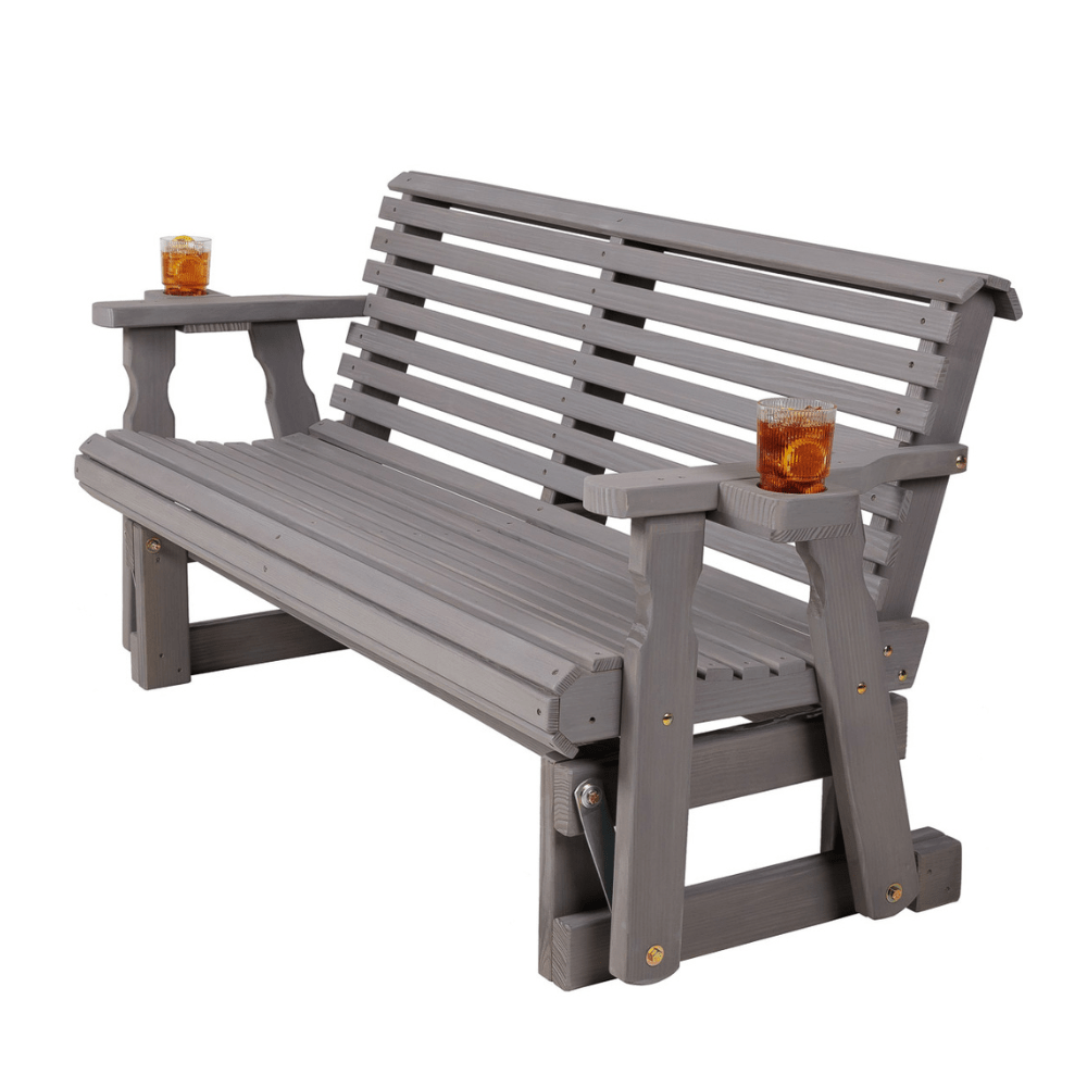 Amish Casual Heavy Duty Roll Back 5 Foot Treated Porch Glider