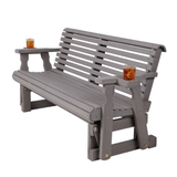 Amish Casual Heavy Duty Roll Back 5 Foot Treated Porch Glider