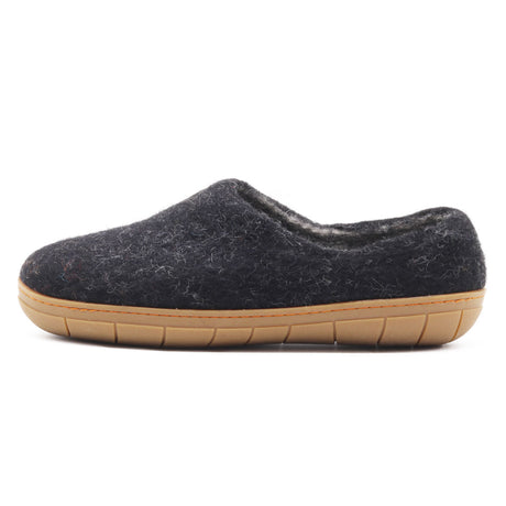 Womens Victoria Wool House Shoe with Rubber Sole