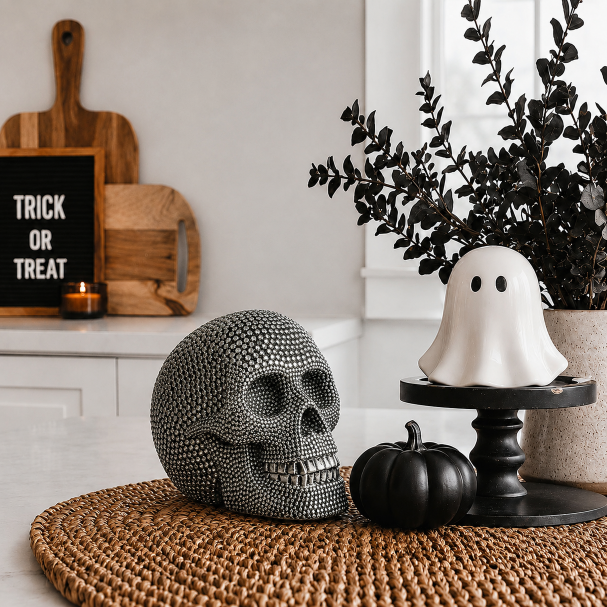 Tabletop Skull Statue
