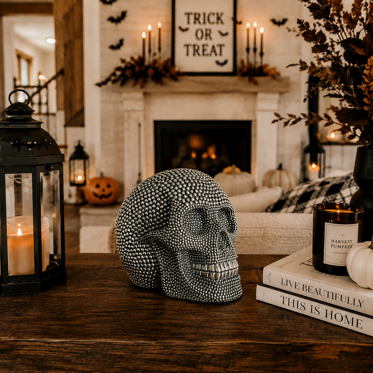 Tabletop Skull Statue