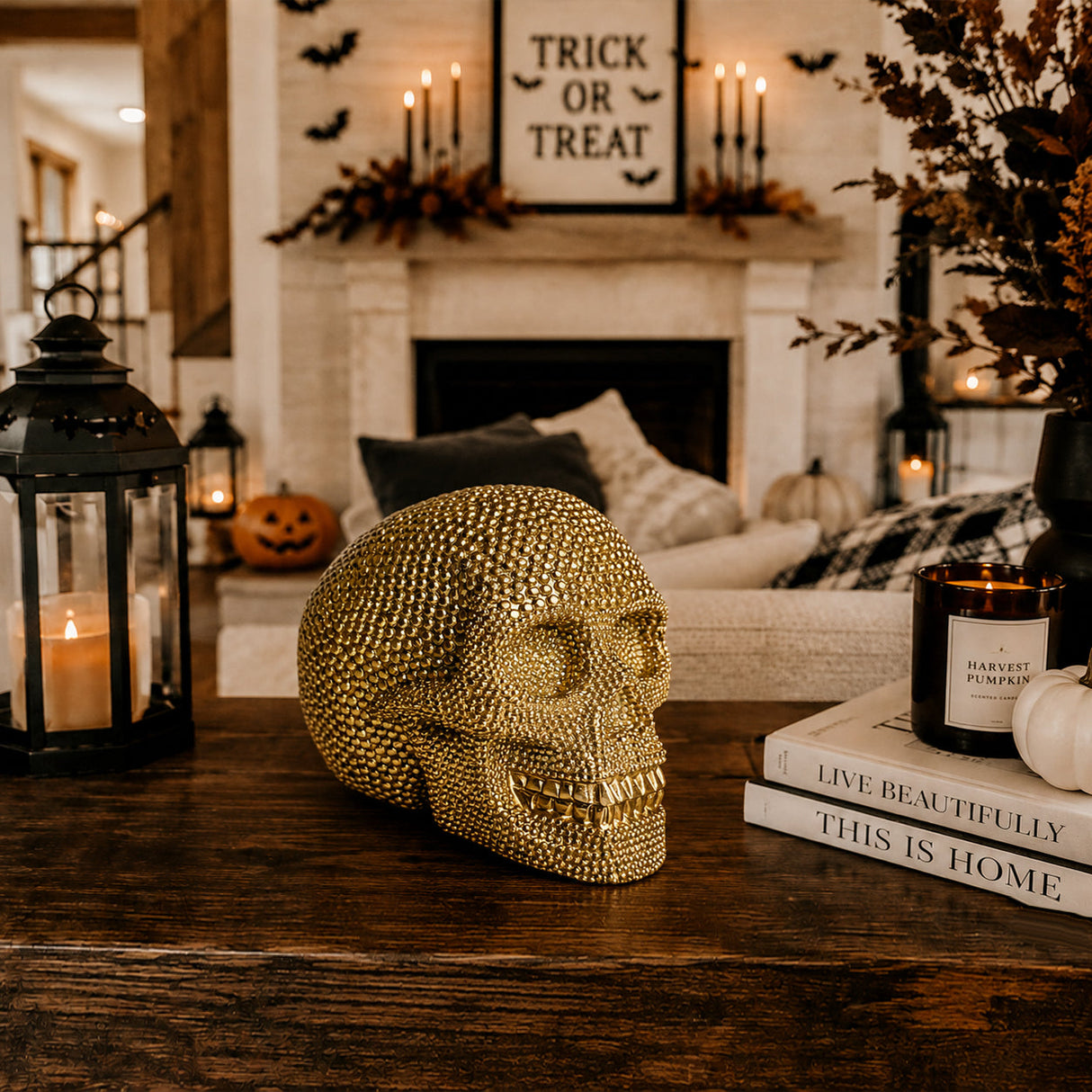 Tabletop Skull Statue