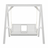 Amish Casual Console Porch Swing with A-Frame Stand