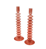 Coraline Peach Candle Holder, Set of 2