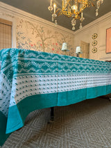Bluebell Tablecloth in Emerald