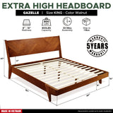 Rorns Gazelle Platform Bed Frame With Headboard