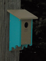 Poly lumber Blue Bird House for Bluebirds and Finches