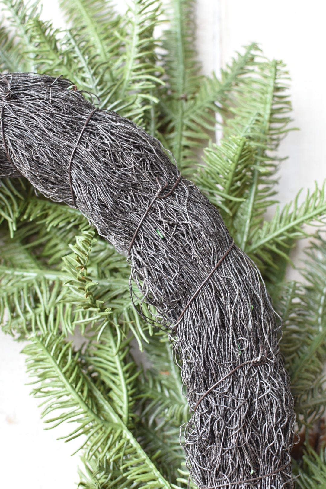 24" Faux Green Spruce Real Touch Wreath w/Faux Pinecones