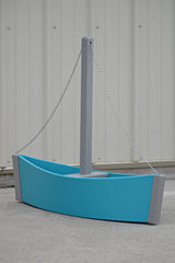 3 foot Decorative Sailboat Flower Pot, (Flower Planter)