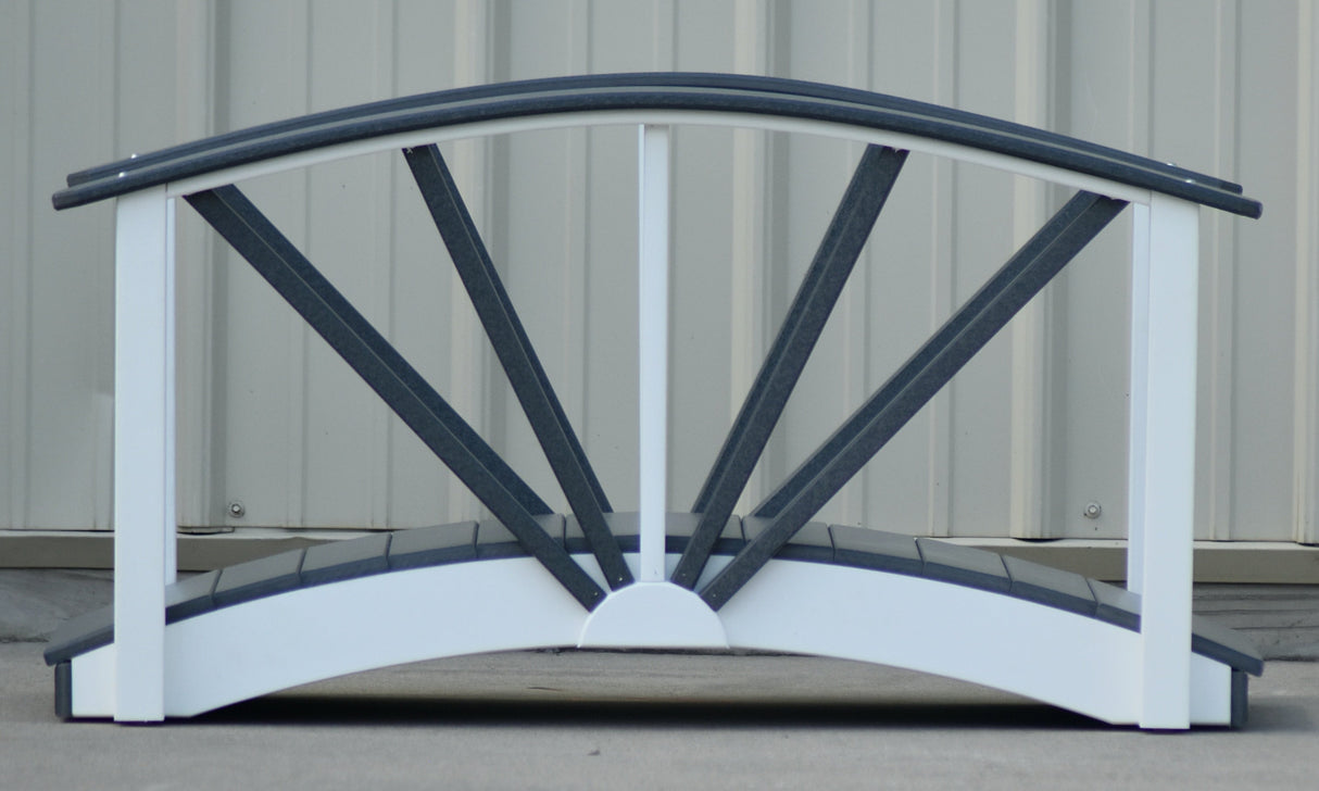 Poly Ornamental 3' Landscape Bridge, Gray and White