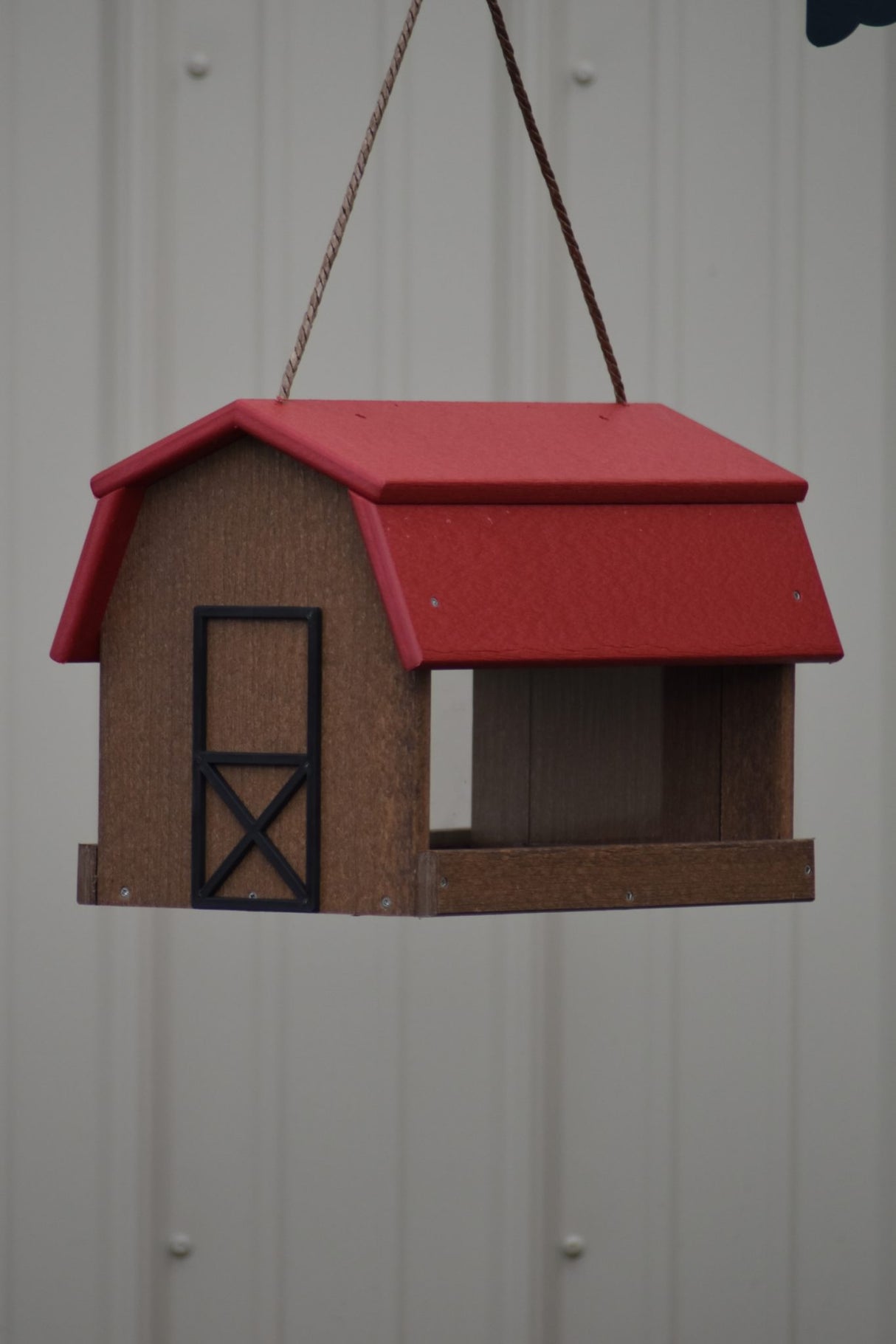 Poly Lumber Mini Barn Large Handcrafted Hanging Bird feeder