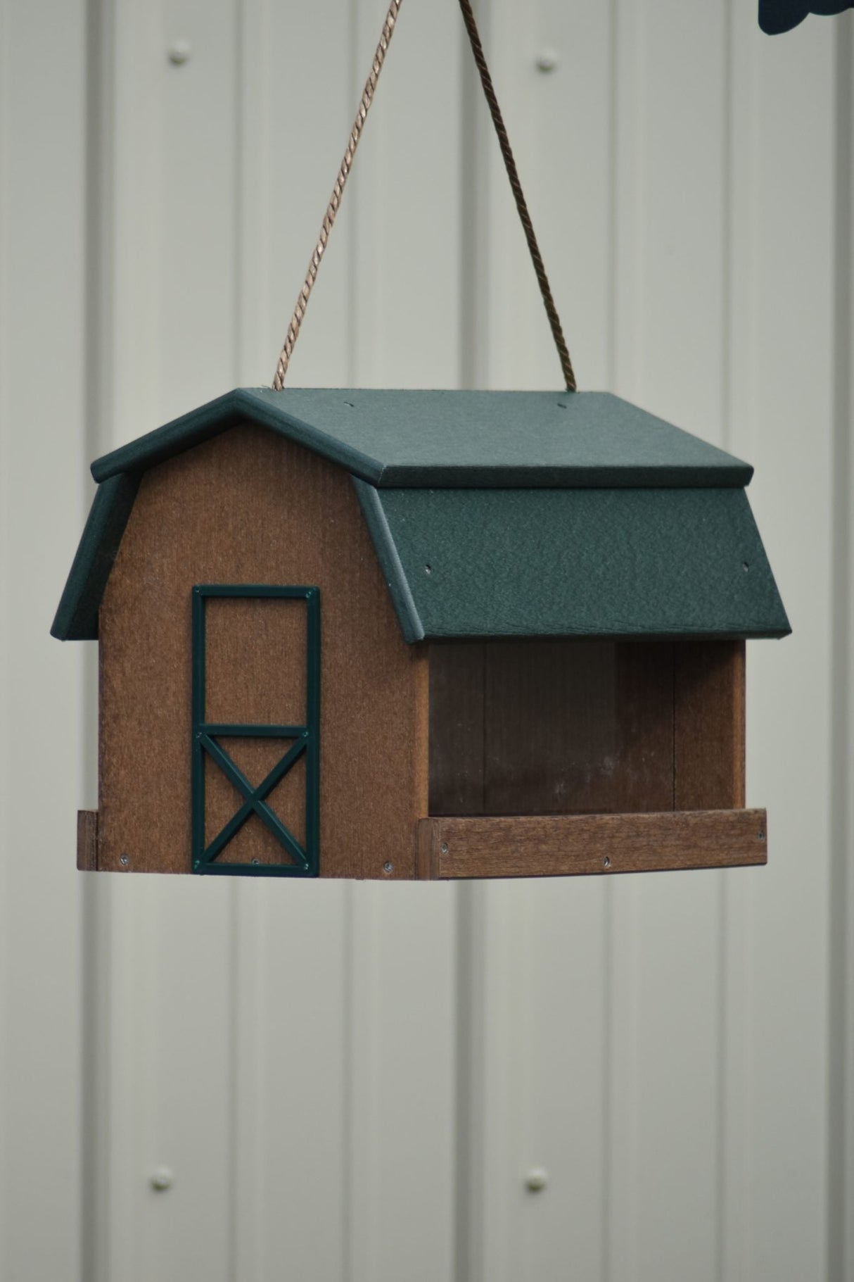 Poly Lumber Mini Barn Large Handcrafted Hanging Bird feeder