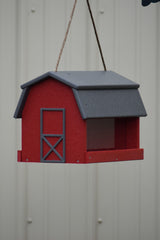 Poly Lumber Mini Barn Large Handcrafted Hanging Bird feeder