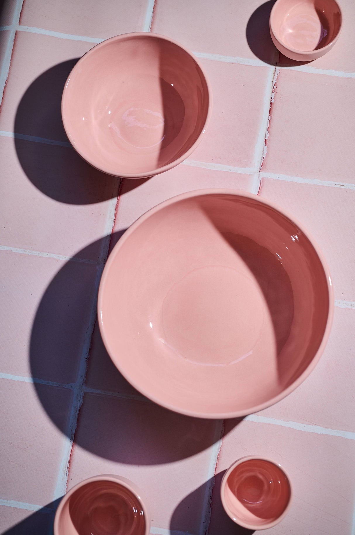 Handmade Porcelain Bowl. Powder Pink