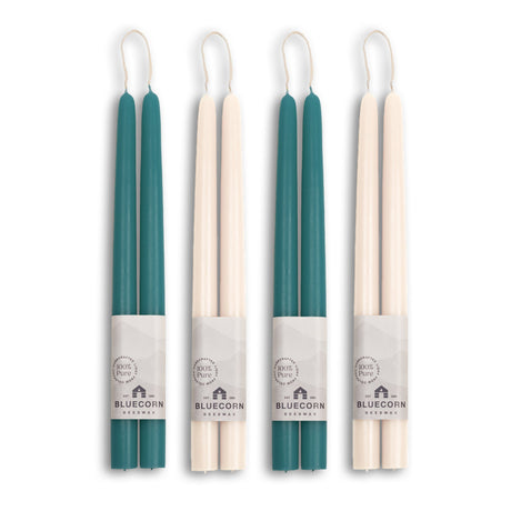 The Dinner Plan Special - Teal & Ivory Beeswax Taper Bundle