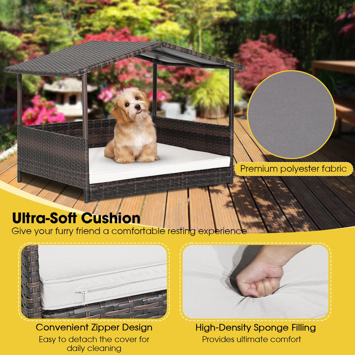 Outdoor Wicker Dog House