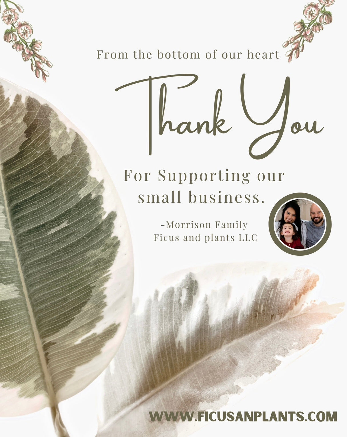 Botanical Throw Blanket With Plants, Fern Leaves Blanket