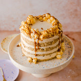 White Stoneware Ceramic Cake Stand, 11"