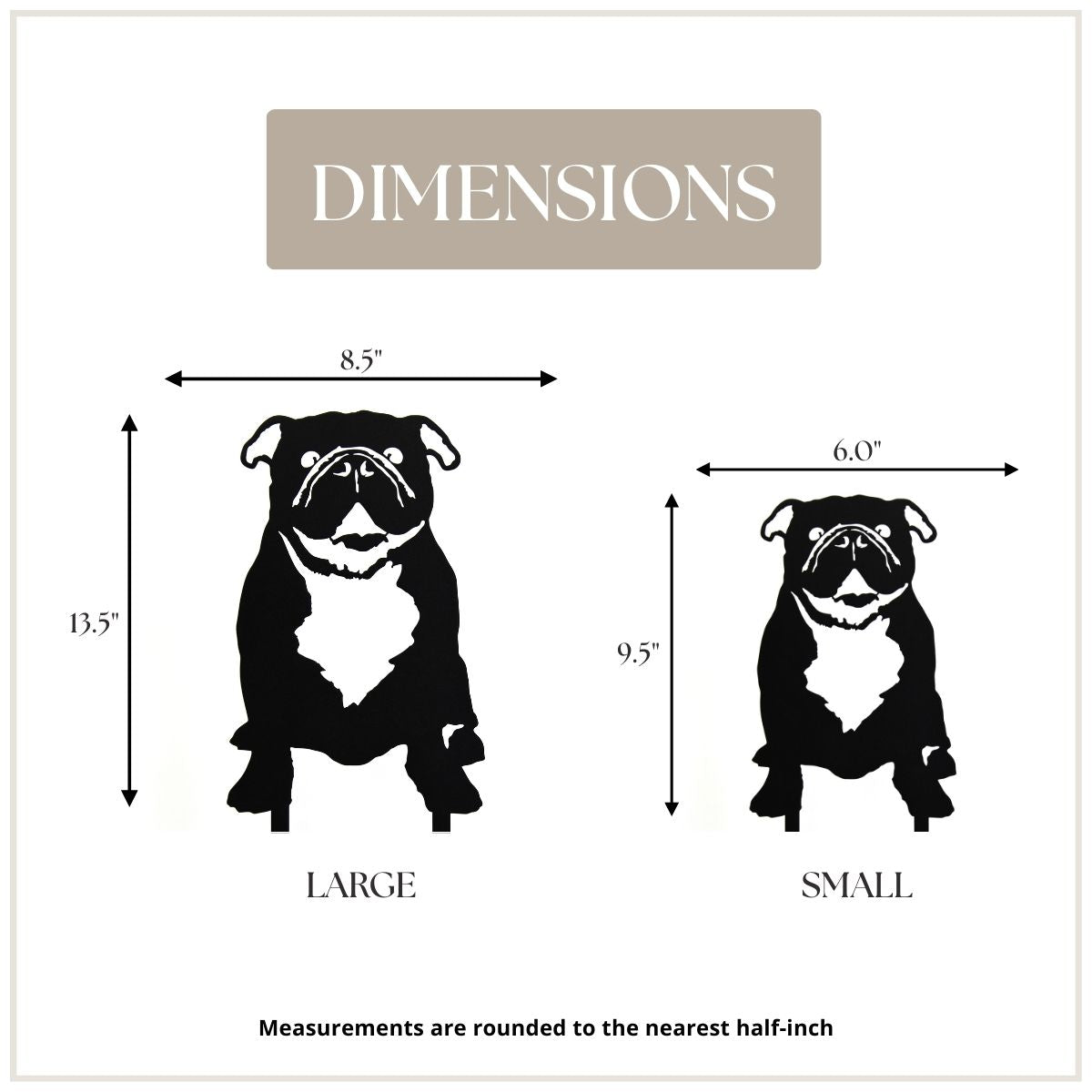 English Bulldog Garden Stake