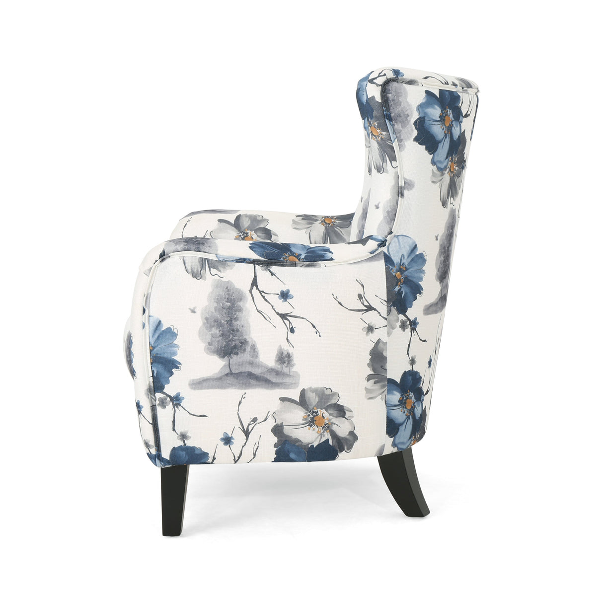 Floral Watercolor Accent Chair
