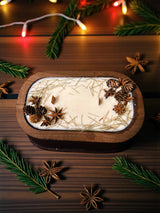 Cedar & Frankincense -- Wood-Wick Christmas Dough Bowl Candles -- by Moon Water Apothecary