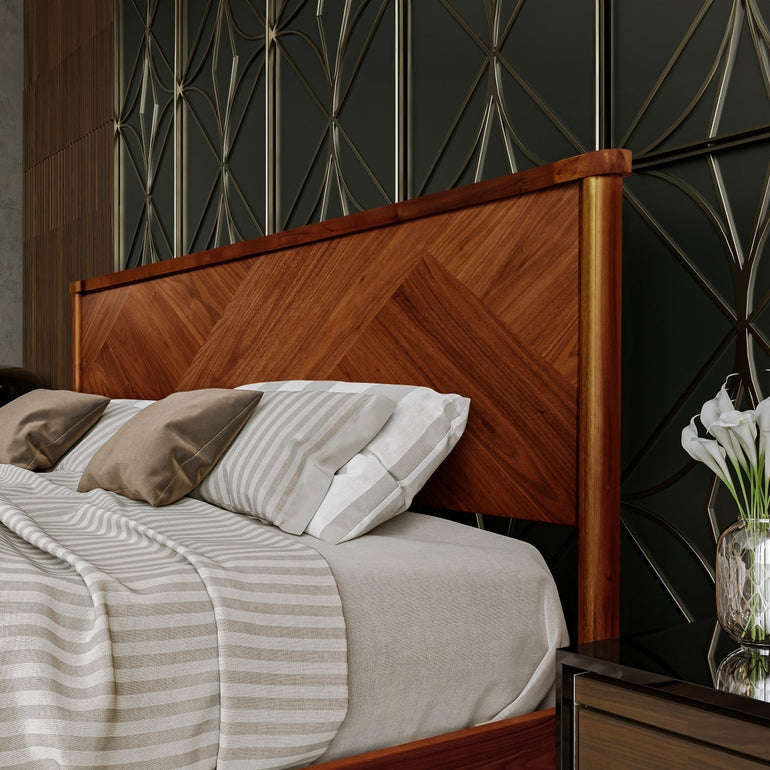 Rorns Panthera Platform Bed Frame With Headboard