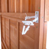 65" Large Wooden Farmhouse Rustic Outdoor Potting Bench Table Garden Potting Bench with 4 Storage Shelves and Side Hook,Natural