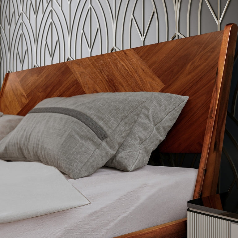 Rorns Gazelle Platform Bed Frame With Headboard