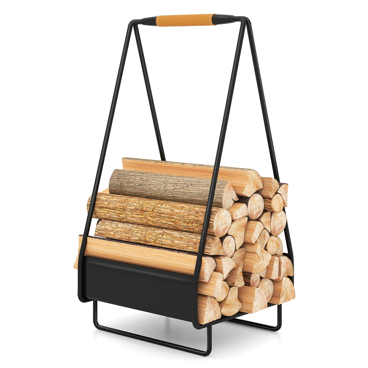 Metal Log Holder with Handle