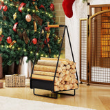 Metal Log Holder with Handle