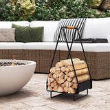 Metal Log Holder with Handle