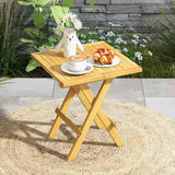 Teak Wood Square Side Table