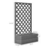Raised Garden Bed Planter Box with Lattice Trellis