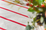 Red Stripe Linen Tablecloth