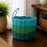 Green Ombre Rope Basket
