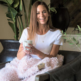 Angel Plush Blanket, 48” x 72”, Dusty Pink