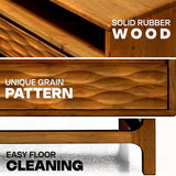 Acacia Elara 47.2” Rectangular Coffee Table with Drawers & Open Storage