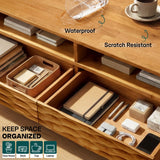 Acacia Elara 47.2” Rectangular Coffee Table with Drawers & Open Storage