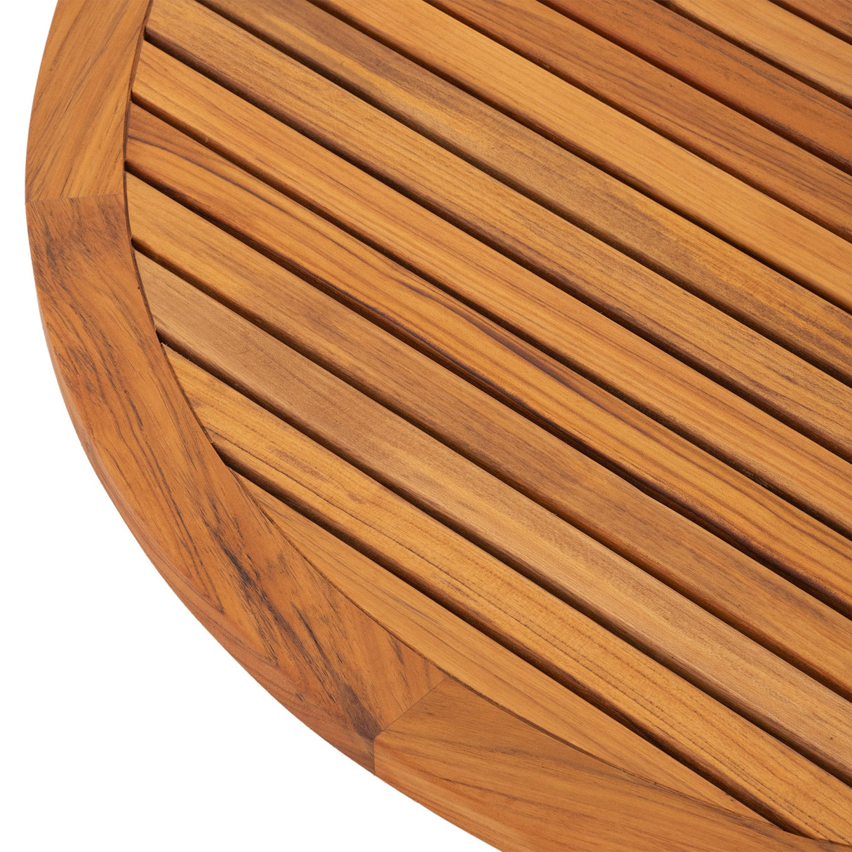 Oiled Half Moon Teak Bath Mat, 39" x 20"