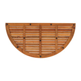 Oiled Half Moon Teak Bath Mat, 39" x 20"