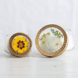 Accent Pressed Floral Candle - Honey Tobacco